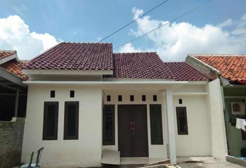 foto tampak rumah tipe 45/90 perumahan Wijaya Kusuma