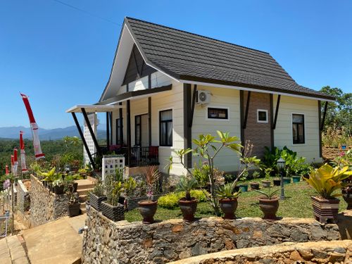 foto tampak rumah tipe 60/140 perumahan BSS BUKIT INDAH KAPUK