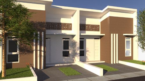 foto tampak rumah tipe 36/72 perumahan Benteng Royal Residence