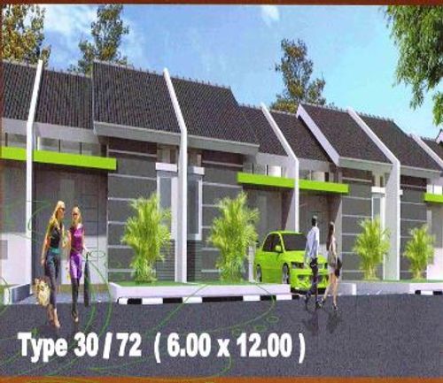 foto tampak rumah tipe 30/72 perumahan RAJEG MULYA GREEN RESIDENCE