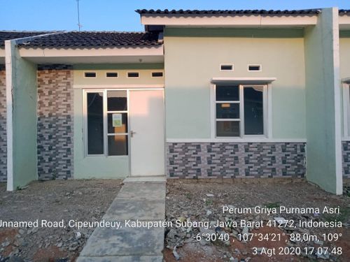 foto tampak rumah tipe 30/60 perumahan Griya Purnama Asri