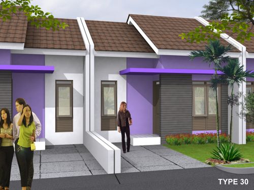 foto tampak rumah tipe 30/72 perumahan Bumi Nata Endah