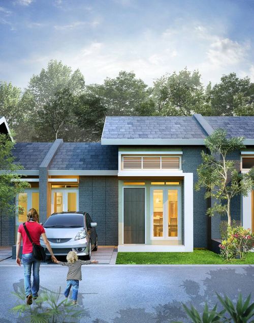 foto tampak rumah tipe 40/90 perumahan Bumi Nata Endah