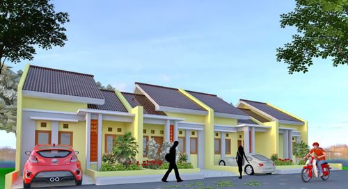 foto tampak rumah tipe 45/72 perumahan SUKARAJA BERKAH 517