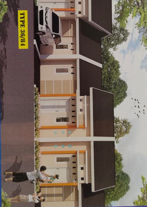 foto tampak rumah tipe 45/100 perumahan THE VISTA RESIDENCE