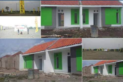 foto tampak rumah tipe RSH perumahan Griya Harmoni Gumayun