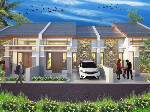foto tampak rumah tipe 38 perumahan Panorama Kelor Permai
