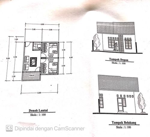 foto tampak rumah tipe 36 perumahan perumahaan green farensa  8