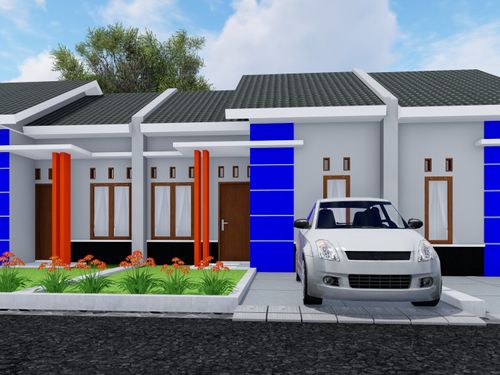 foto tampak rumah tipe 36/72 perumahan Griya Priangan Lestari