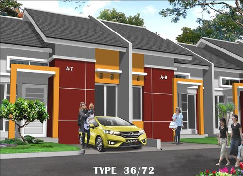 foto tampak rumah tipe 36/140.67 perumahan perumahan pesona bukit laguna 3