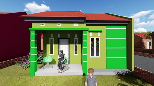 foto tampak rumah tipe Subsidi perumahan Graha AlGhazi
