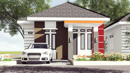 foto tampak rumah tipe 70 perumahan Center House 4