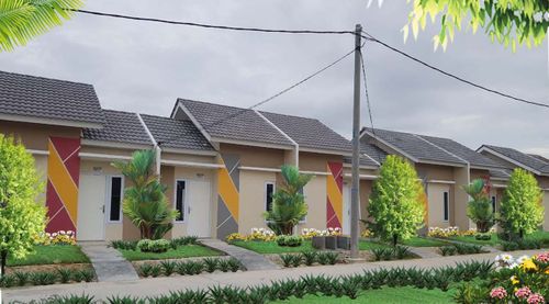 foto tampak rumah tipe 27/60 perumahan Rajeg Gardenia