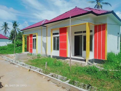 foto tampak rumah tipe 36 perumahan PURNAMA RAYA