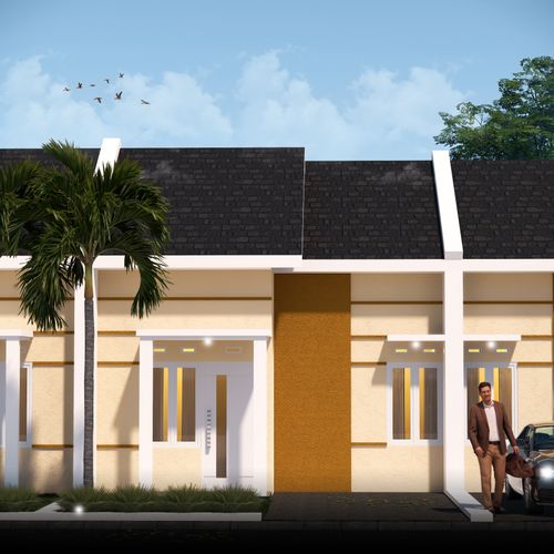 foto tampak rumah tipe 36 perumahan ASABRI KOTA HARMONI