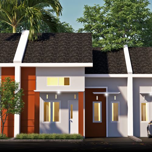 foto tampak rumah tipe 45 A perumahan ASABRI KOTA HARMONI