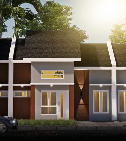 foto tampak rumah tipe 45 B perumahan ASABRI KOTA HARMONI