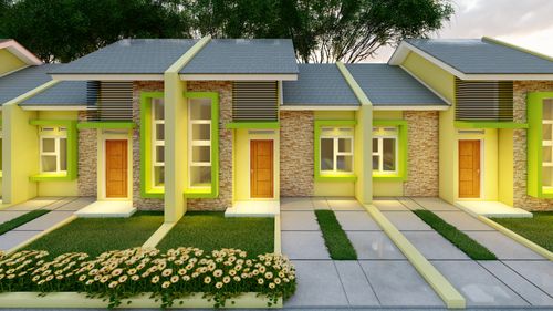 foto tampak rumah tipe CLUSTER 36/72 perumahan BENTENG MUTIARA MAS