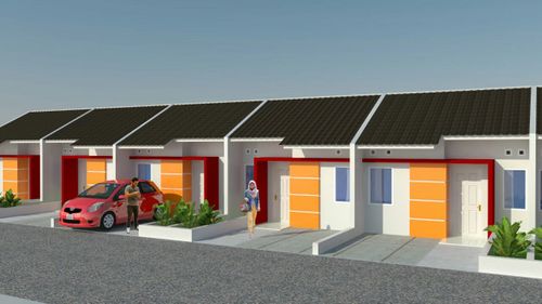 foto tampak rumah tipe A perumahan BUMI KENCANA ASRI