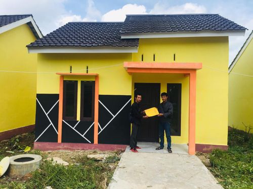 foto tampak rumah tipe 36 perumahan MIARI RESIDENCE 2 LANJUTAN