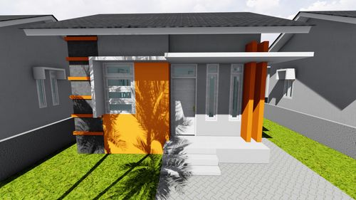 foto tampak rumah tipe 36/120 perumahan GRIYA NOVA INDAH LAPANG