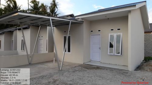 foto tampak rumah tipe 36 perumahan Green garden mpanau