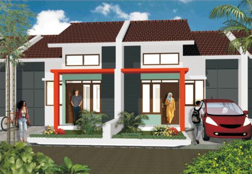 foto tampak rumah tipe 38/72 perumahan MANGO GARDEN