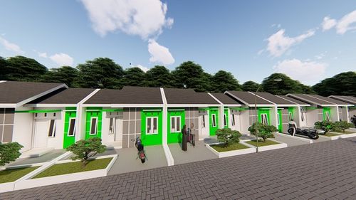 foto tampak rumah tipe Subsidi perumahan BMW Permata Asri