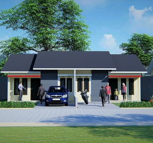 foto tampak rumah tipe 36 perumahan GRAHA NUSANTARA