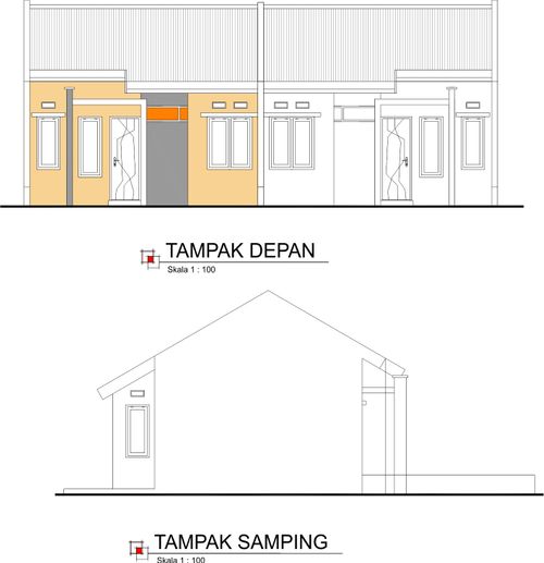 foto tampak rumah tipe 36 perumahan Bumi batara mawang permai