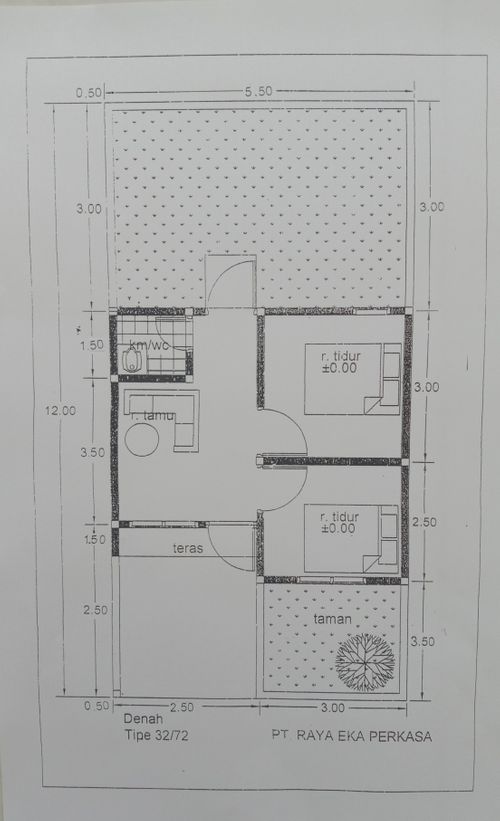 foto tampak rumah tipe 32 perumahan Curug Permai Raya