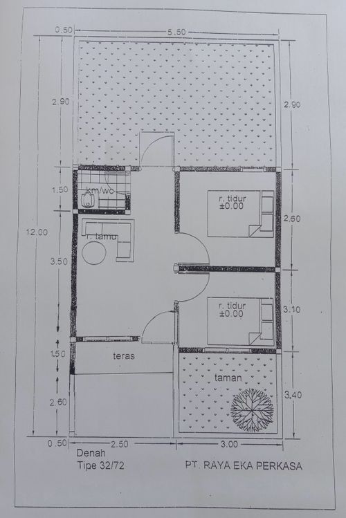 foto tampak rumah tipe 32 perumahan Jatibarang Raya Estate