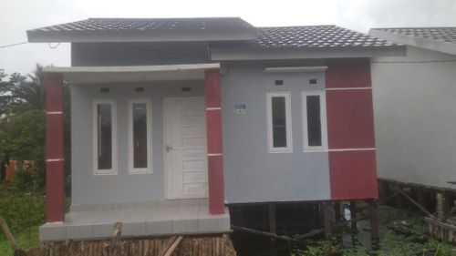 foto tampak rumah tipe 36 perumahan SHALLI MESSI CLUSTER 5