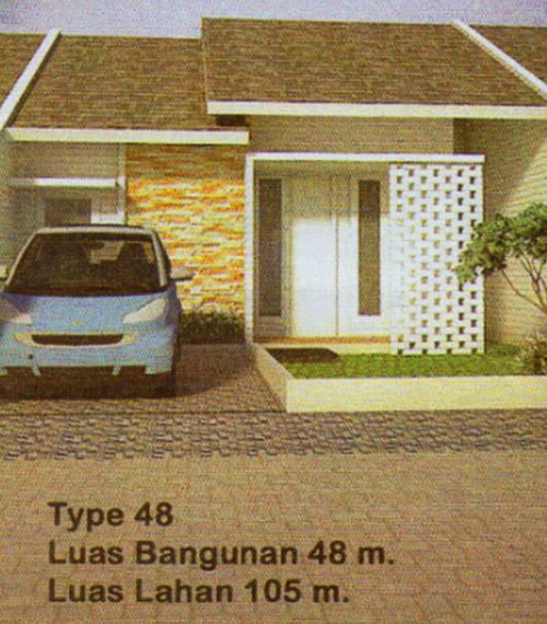 foto tampak rumah tipe 48 perumahan GRIYA LASALEPA