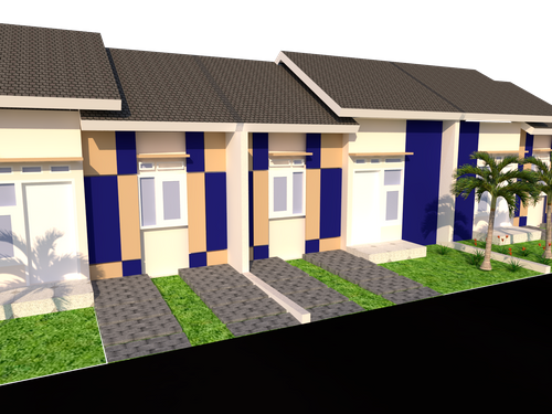 foto tampak rumah tipe 27/60 perumahan Perumahan Cikarang Utama Residence