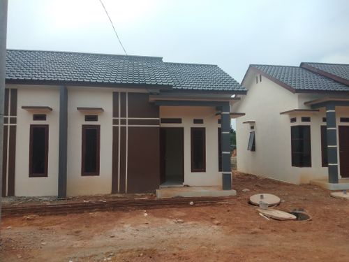 foto tampak rumah tipe 36 perumahan AHZA NUSA RESIDENCE