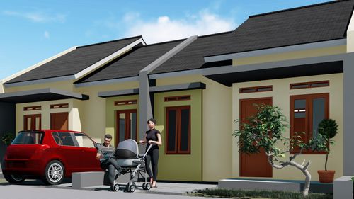 foto tampak rumah tipe 36 perumahan Mahan Hasta Residence