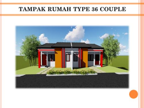 foto tampak rumah tipe 36 couple perumahan NEW CITY MANSION