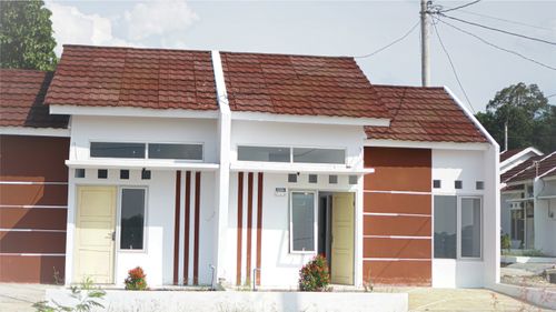foto tampak rumah tipe NERIUM perumahan Lestari Garden Hill