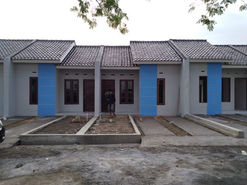 foto tampak rumah tipe 27 perumahan Griya Amanah Kajen