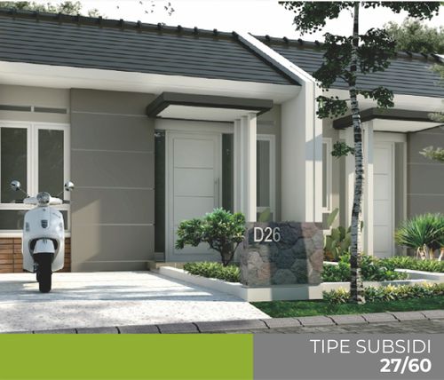 foto tampak rumah tipe 27/60 perumahan PANORAMA GARDEN