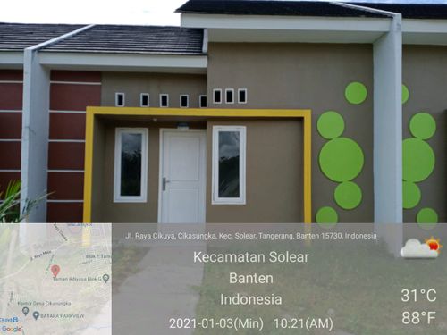 foto tampak rumah tipe 30/60 perumahan Cluster Grand City Solear