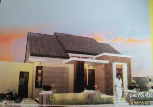 foto tampak rumah tipe 70/108 perumahan Rancamaya Estate