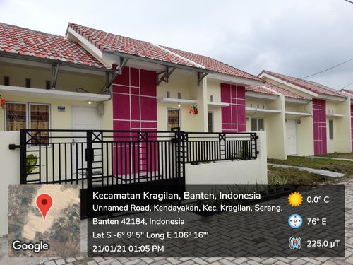 foto tampak rumah tipe 32/60 perumahan Grand Sutera Kragilan