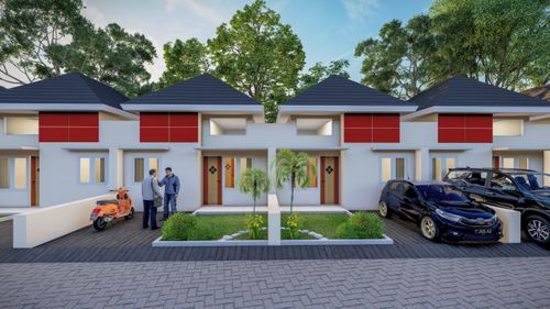 foto tampak rumah tipe 36/72 perumahan Permata Madani