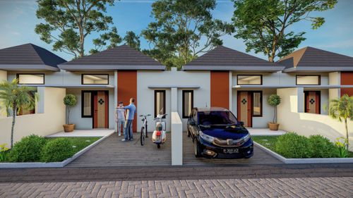 foto tampak rumah tipe 30/72 perumahan Permata Madani