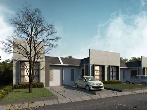 foto tampak rumah tipe Rumah Niaga perumahan RAJEG TERRACE GREEN RESIDENCE