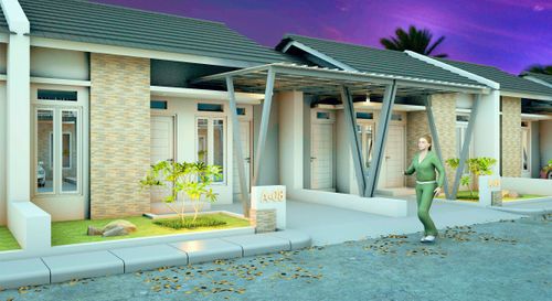 foto tampak rumah tipe viola 38 perumahan Citra Green Garden