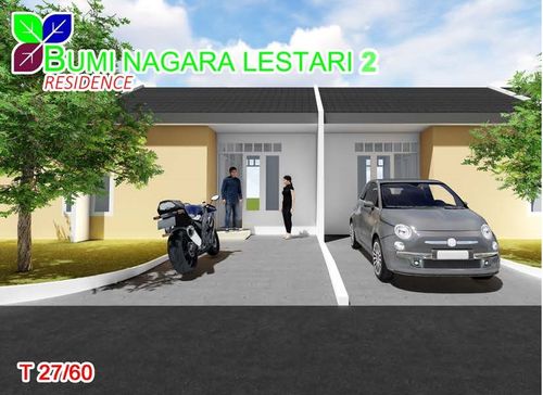 foto tampak rumah tipe T.27/60 perumahan Bumi Nagara Lestari 1