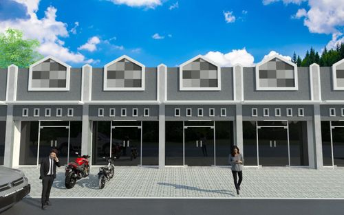 foto tampak rumah tipe KIOS 45 perumahan OSWALD RESIDENCE